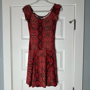 Betsey Johnson vintage snake print midi dress
